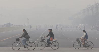 Pollution dans la ville de Pékin